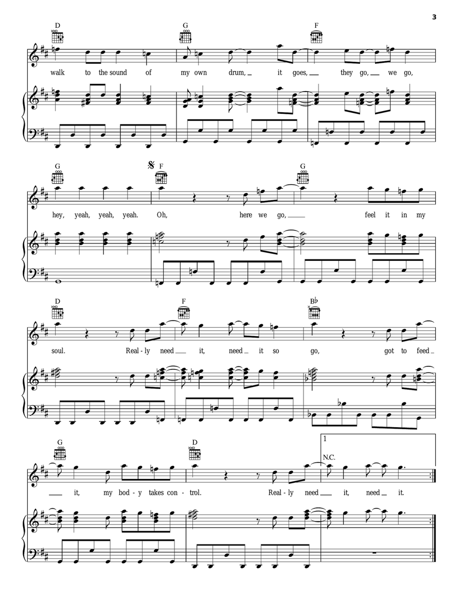 The Walker The Walker Piano, Vocal, Guitar scores gallery preview page 3