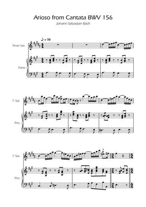 Arioso BWV 156 - Tenor Sax Solo w/ Piano