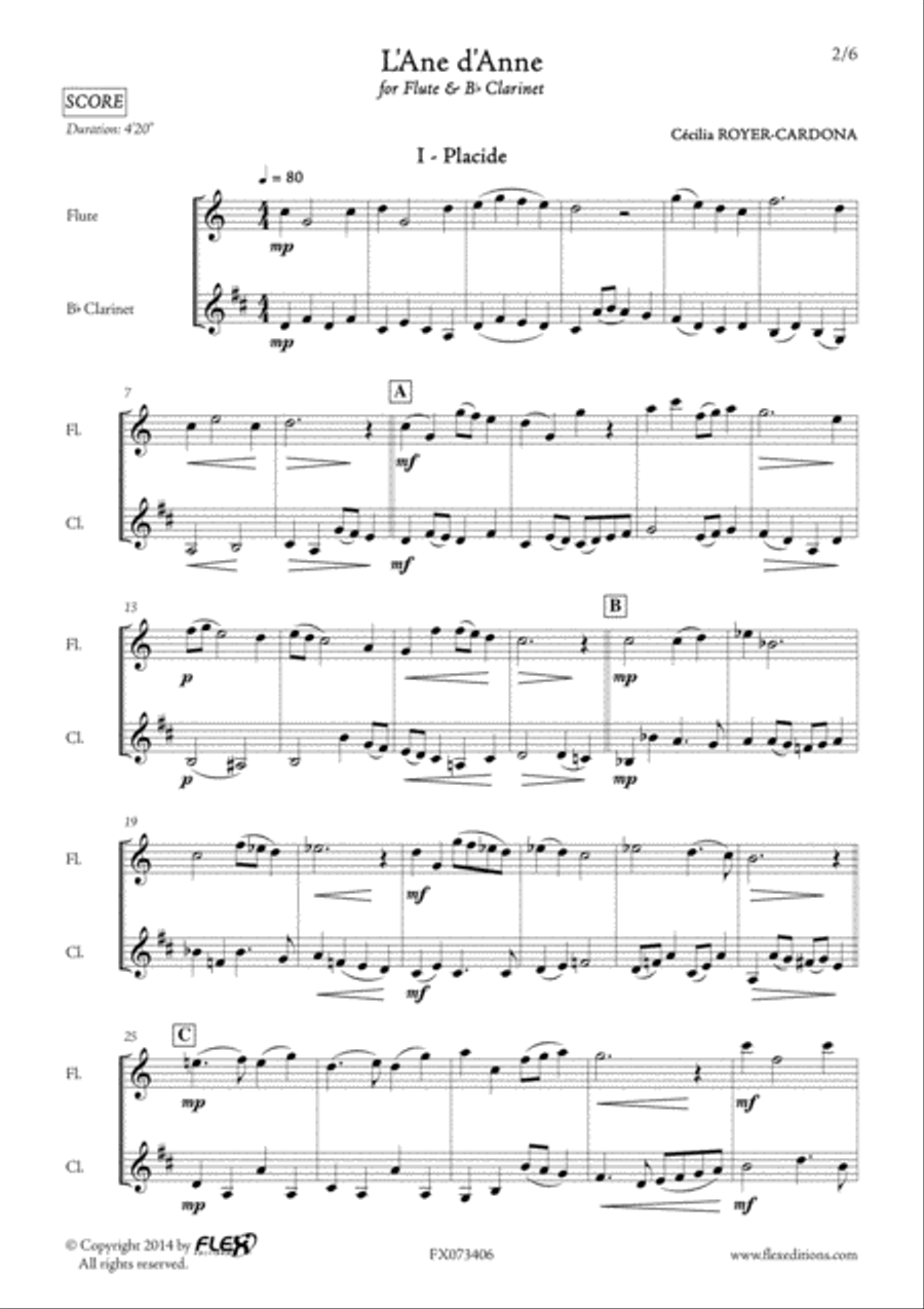 L'Ane d'Anne Clarinet scores gallery preview page 2