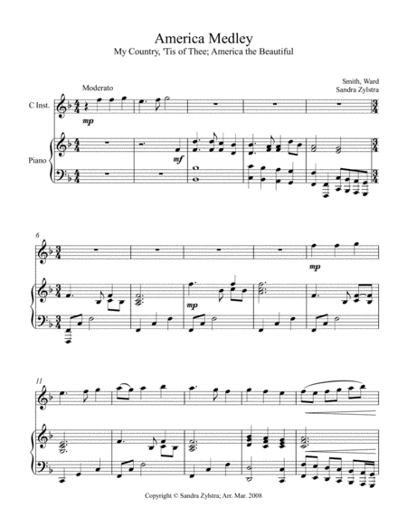 America Medley (treble C instrument solo) image number null