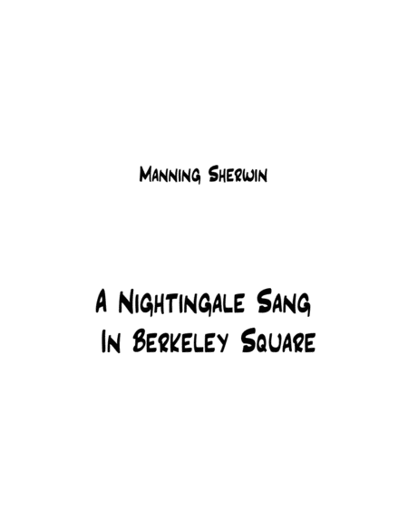 A Nightingale Sang In Berkeley Square image number null