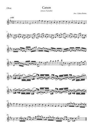 Canon - Johann Pachelbel (Wedding/Reduced Version) for Oboe Solo