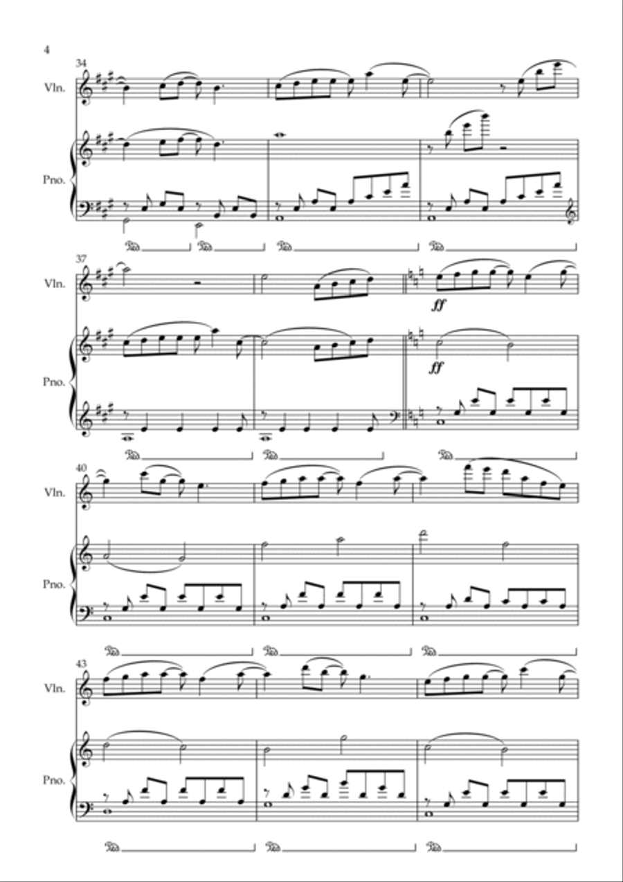 Forrest Gump - Main Title (feather Theme) Violin Solo scores gallery preview page 4