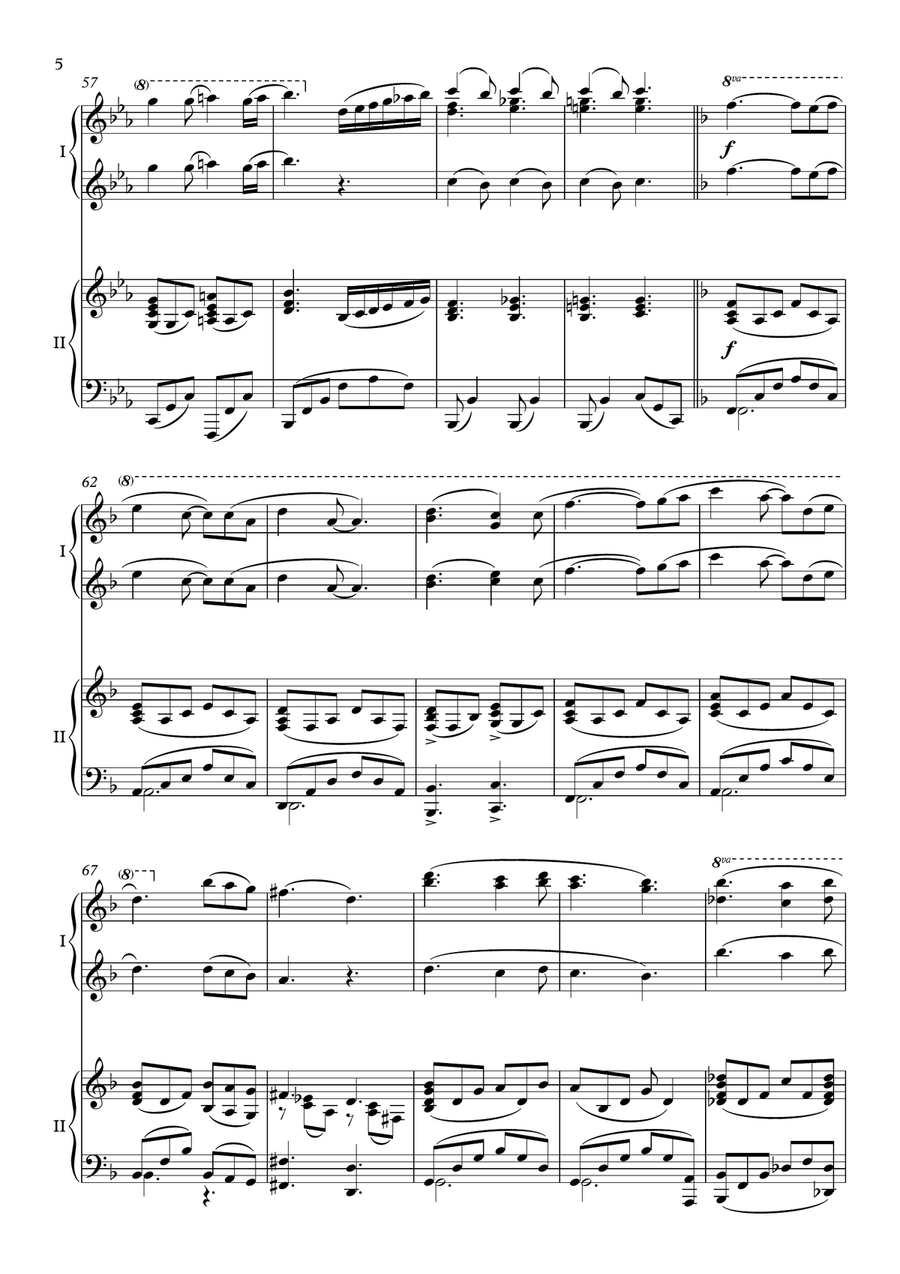 We Are The Champions 1 Piano, 4-Hands scores gallery preview page 6