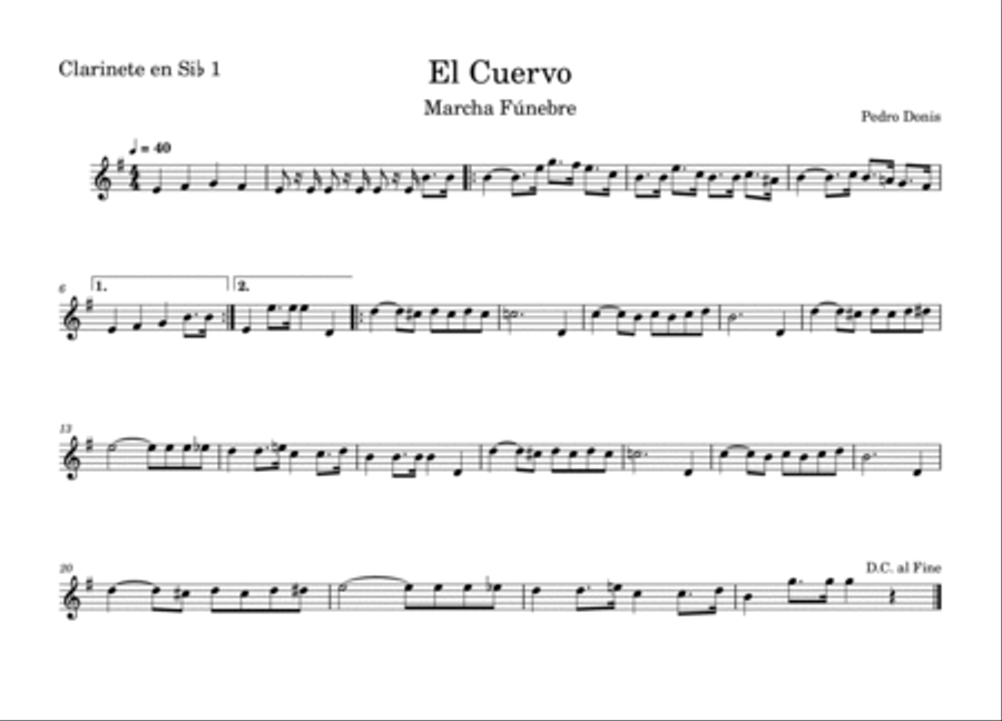 El Cuervo marcha fúnebre Concert Band scores gallery preview page 2