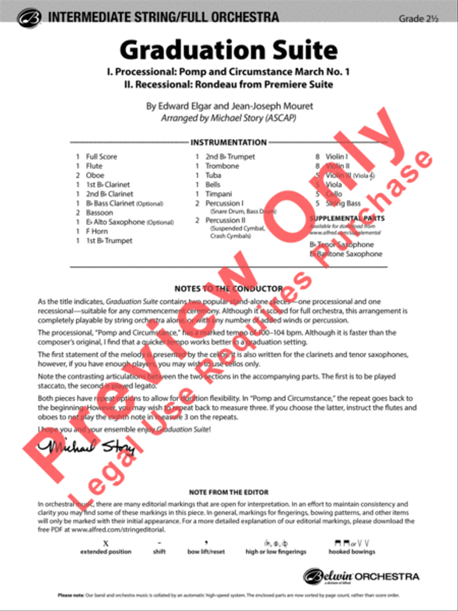 Graduation Suite Full Orchestra scores gallery preview page 2