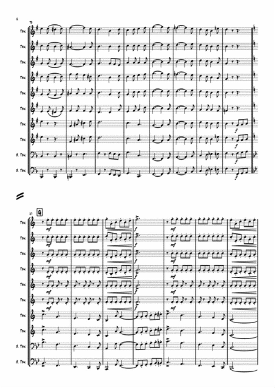 Seventy Six Trombones Brass Ensemble scores gallery preview page 6