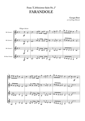 Farandole from "L'Arlesienne Suite No. 2" for Clarinet Quartet