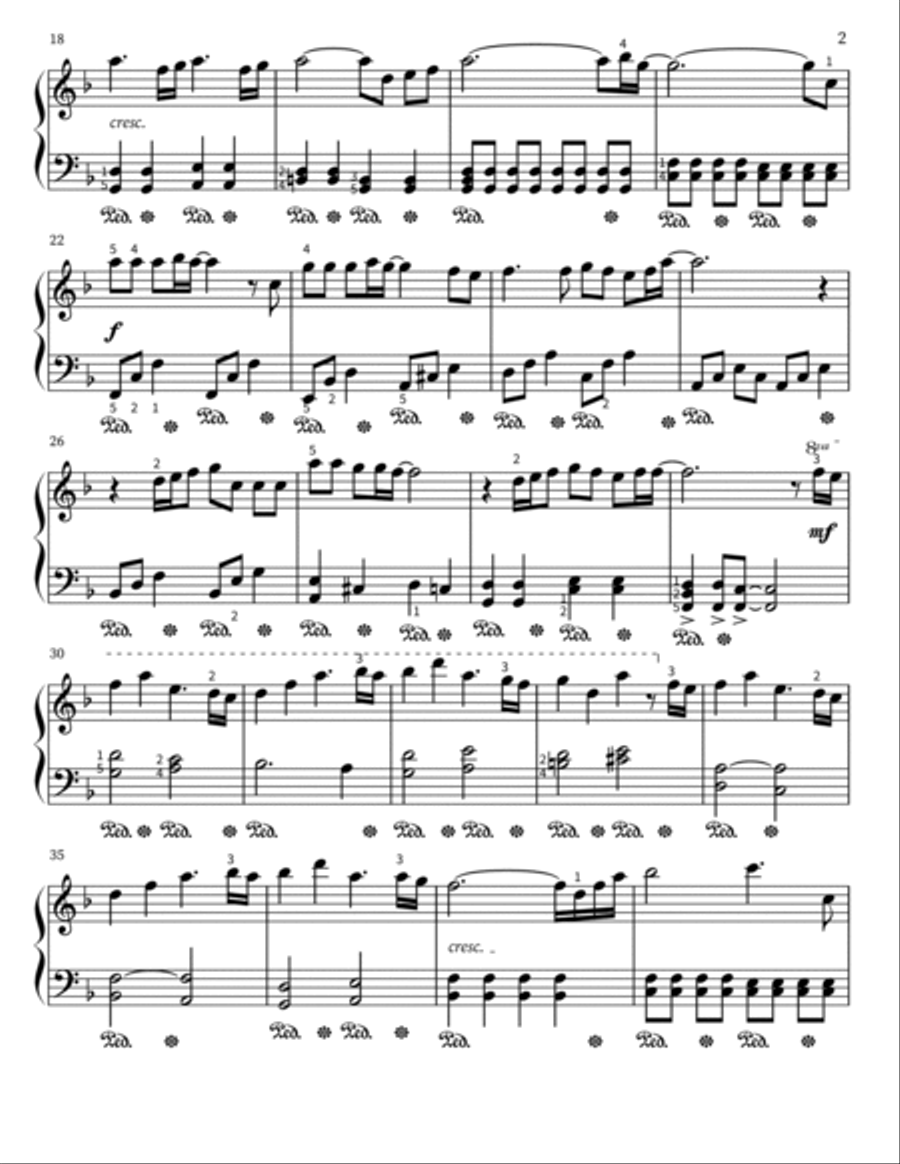 Kamado Tanjirouno Uta Easy Piano scores gallery preview page 2