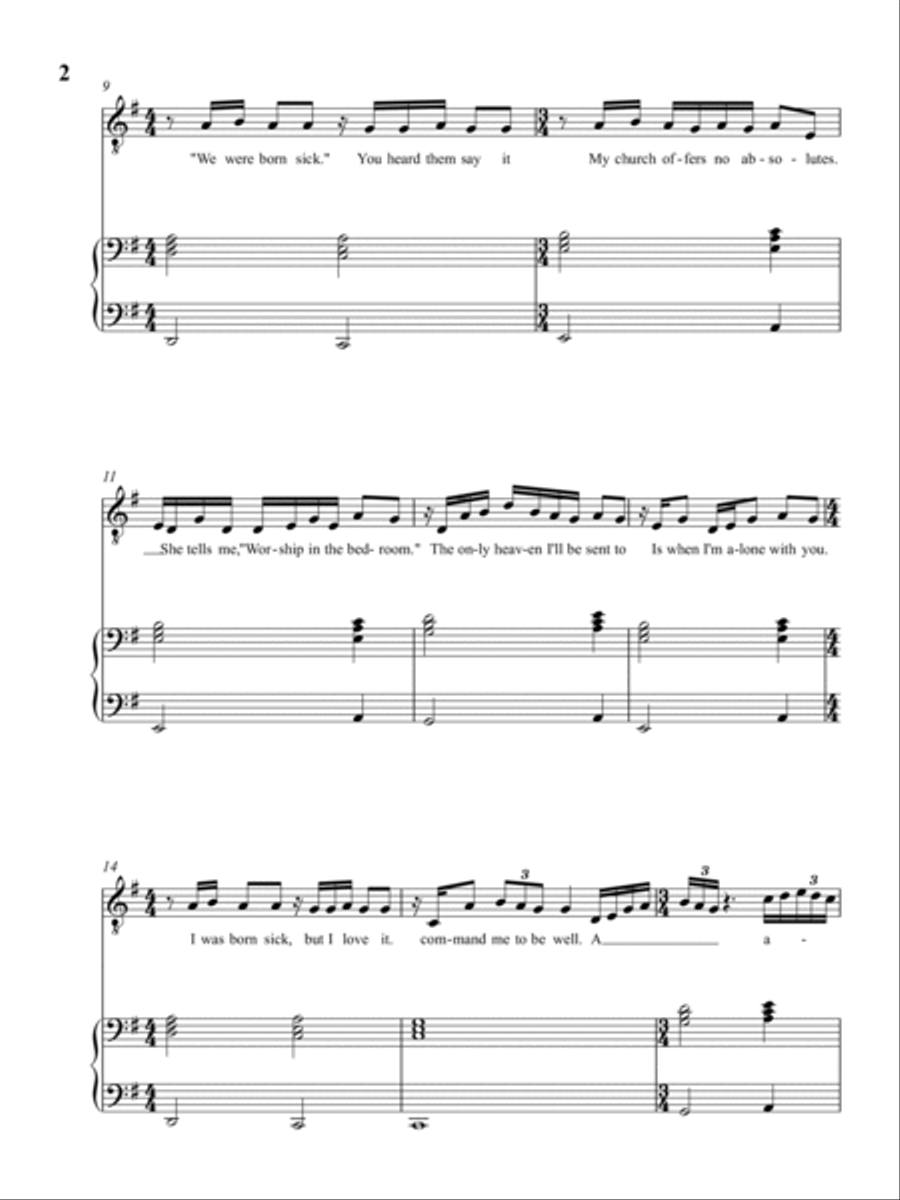 Take Me To Church Voice scores gallery preview page 2