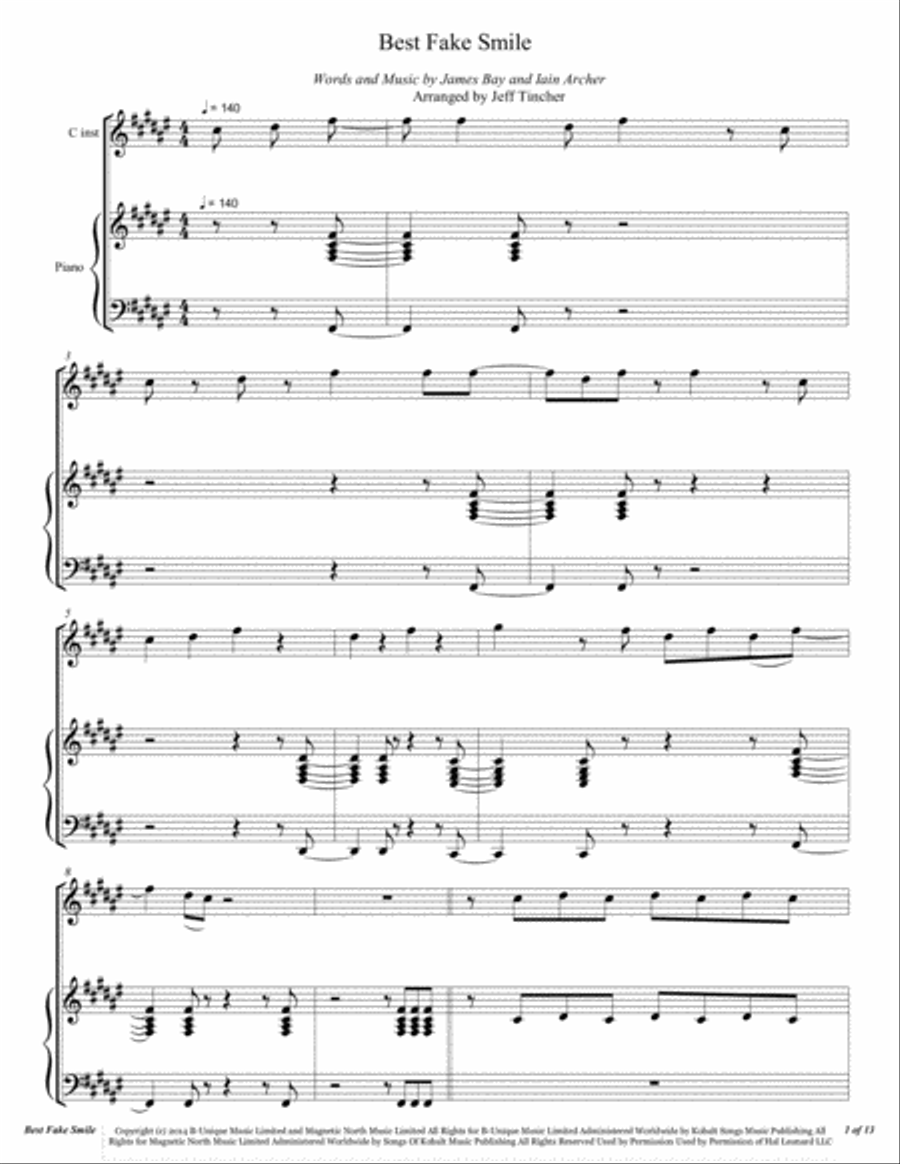 Best Fake Smile Flute Solo scores gallery preview page 2