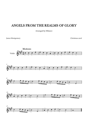 Angels from the realms of glory in A Violin Easy Christmas carol