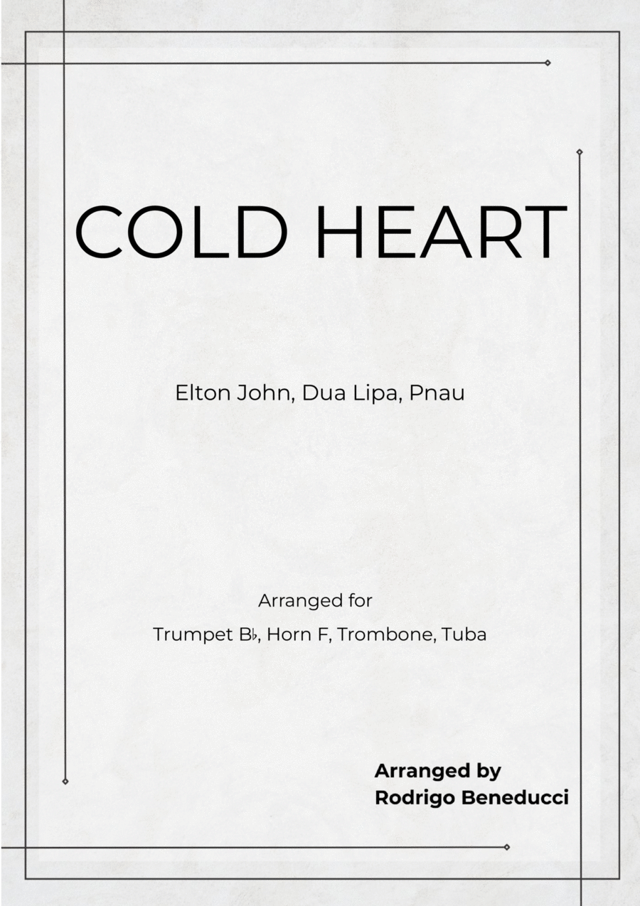 Cold Heart (pnau Remix) Cold Heart (pnau Remix) Brass Quartet scores gallery preview page 1