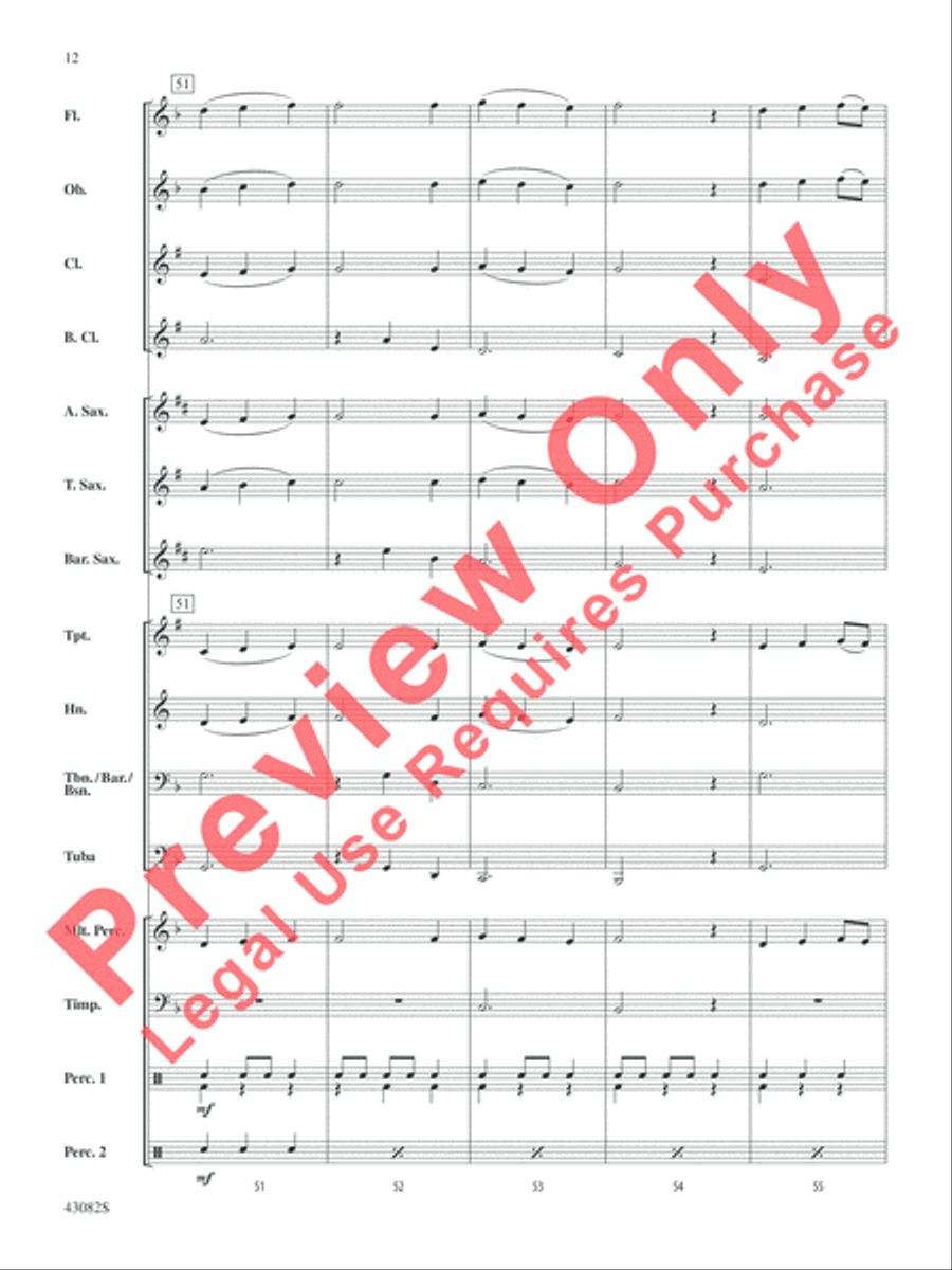 Medieval Dance Concert Band scores gallery preview page 13