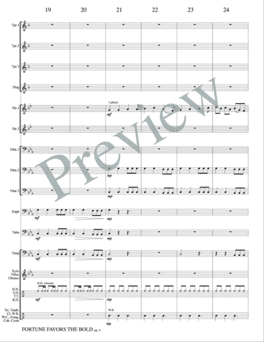 Fortune Favors the Bold - A Gladiator Story Small Ensemble scores gallery preview page 6