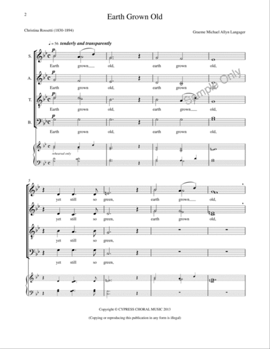 Earth Grown Old Earth Grown Old 4-Part scores gallery preview page 2