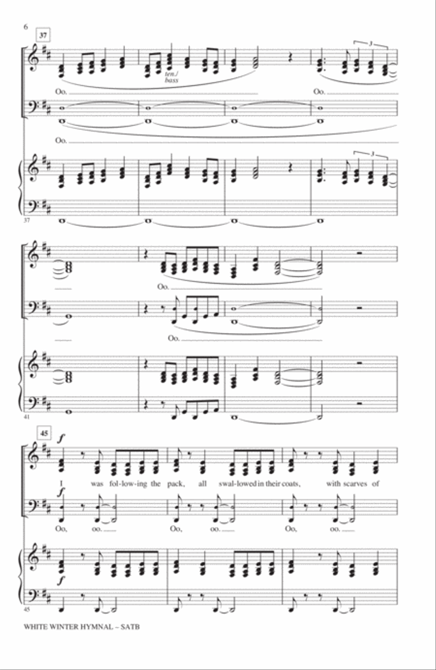White Winter Hymnal (arr. Alan Billingsley) 4-Part scores gallery preview page 5