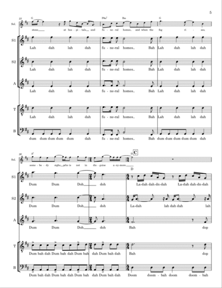 Where'd All The Time Go? 4-Part scores gallery preview page 5