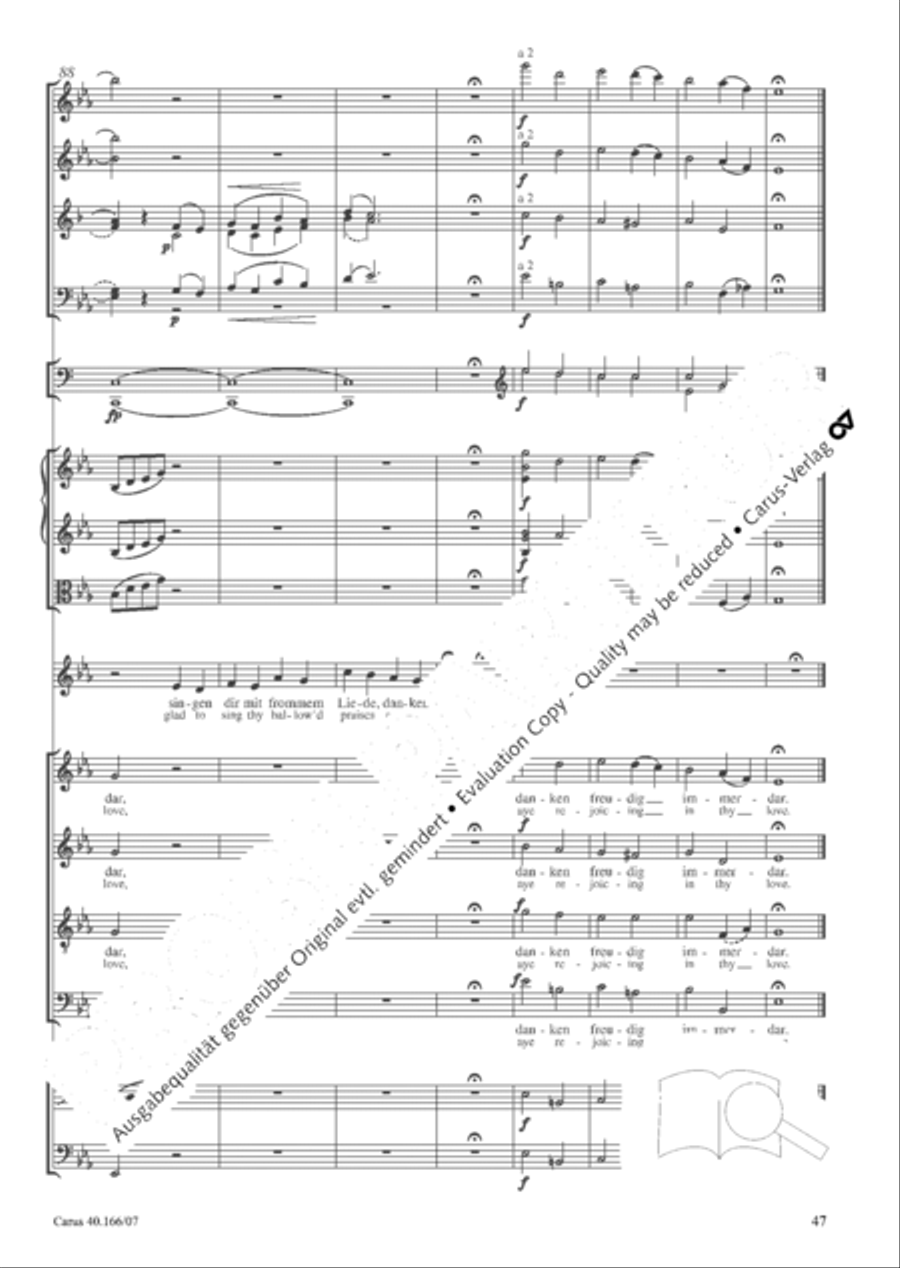 Hymn; Three sacred songs; fugue (Hymne; Drei geistliche Lieder und Fuge) Orchestra scores gallery preview page 48