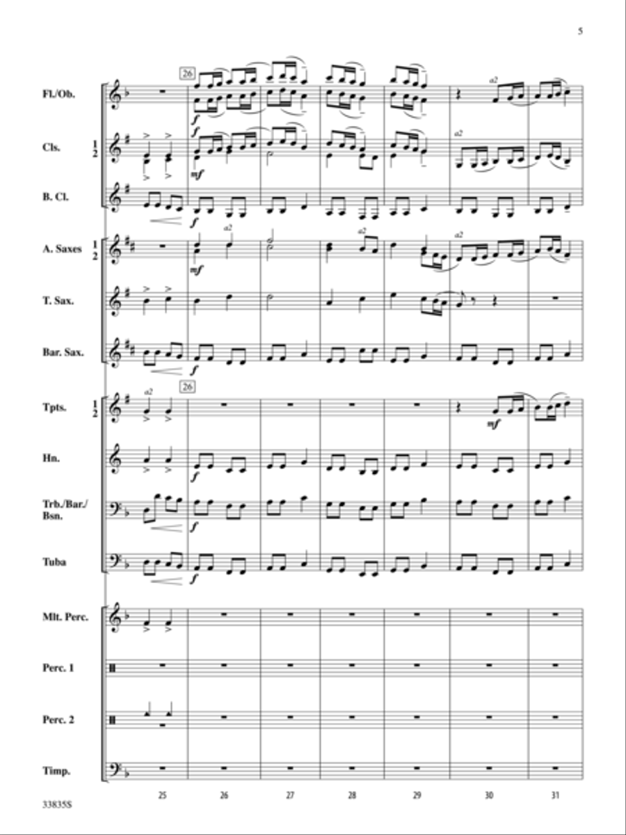 American Song Settings, No. 2 Concert Band scores gallery preview page 5