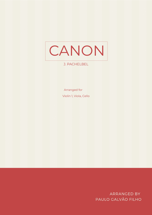 Book cover for CANON IN D - STRING TRIO (I VIOLIN, VIOLA & CELLO)
