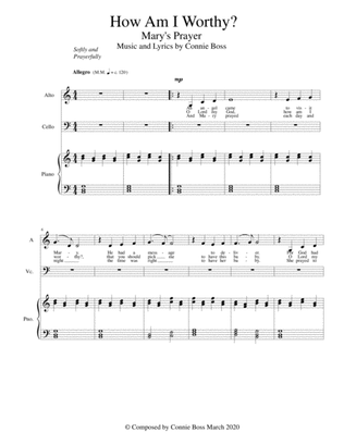 How Am I Worthy (Mary's Prayer) - Solo, cello and piano