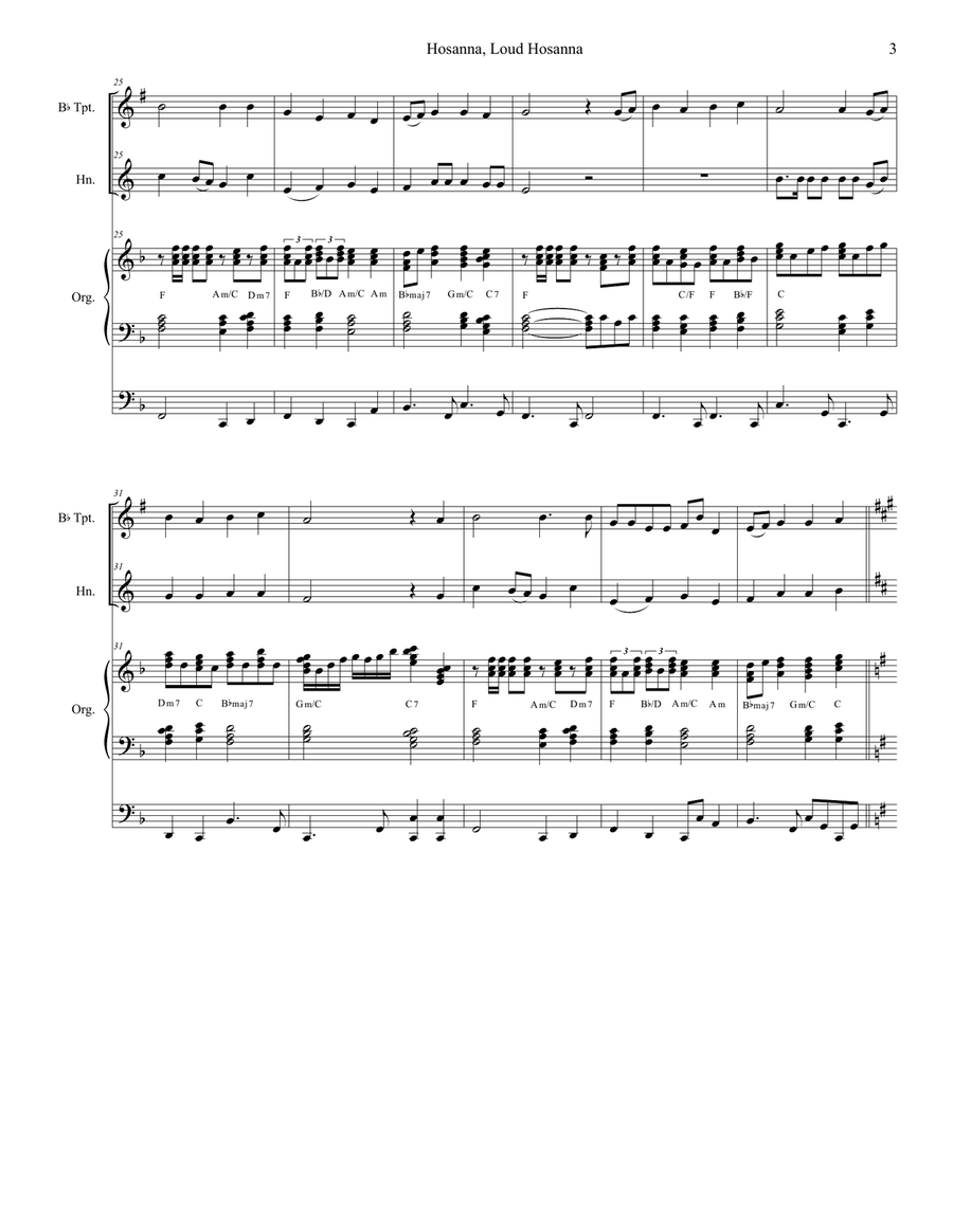Hosanna, Loud Hosanna (with 