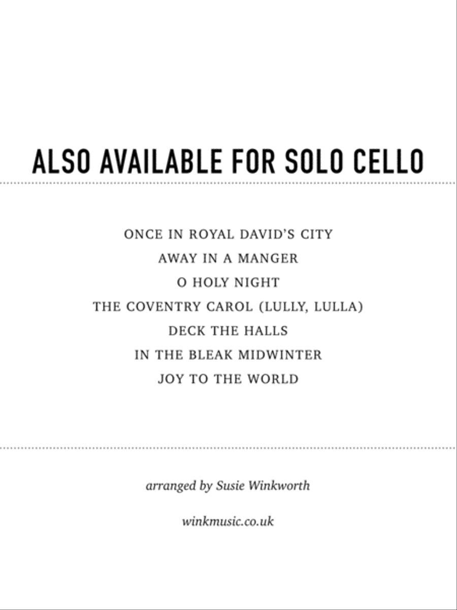 The Coventry Carol (Lully, Lulla) Cello Solo scores gallery preview page 2