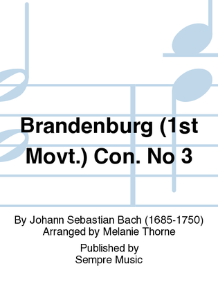 Book cover for Brandenburg (1st movt.) Con. No 3