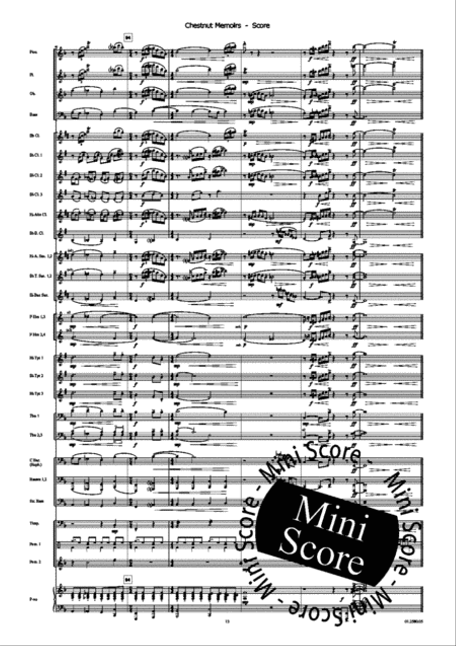 Chestnut Memoires Chestnut Memoires Concert Band scores gallery preview page 17