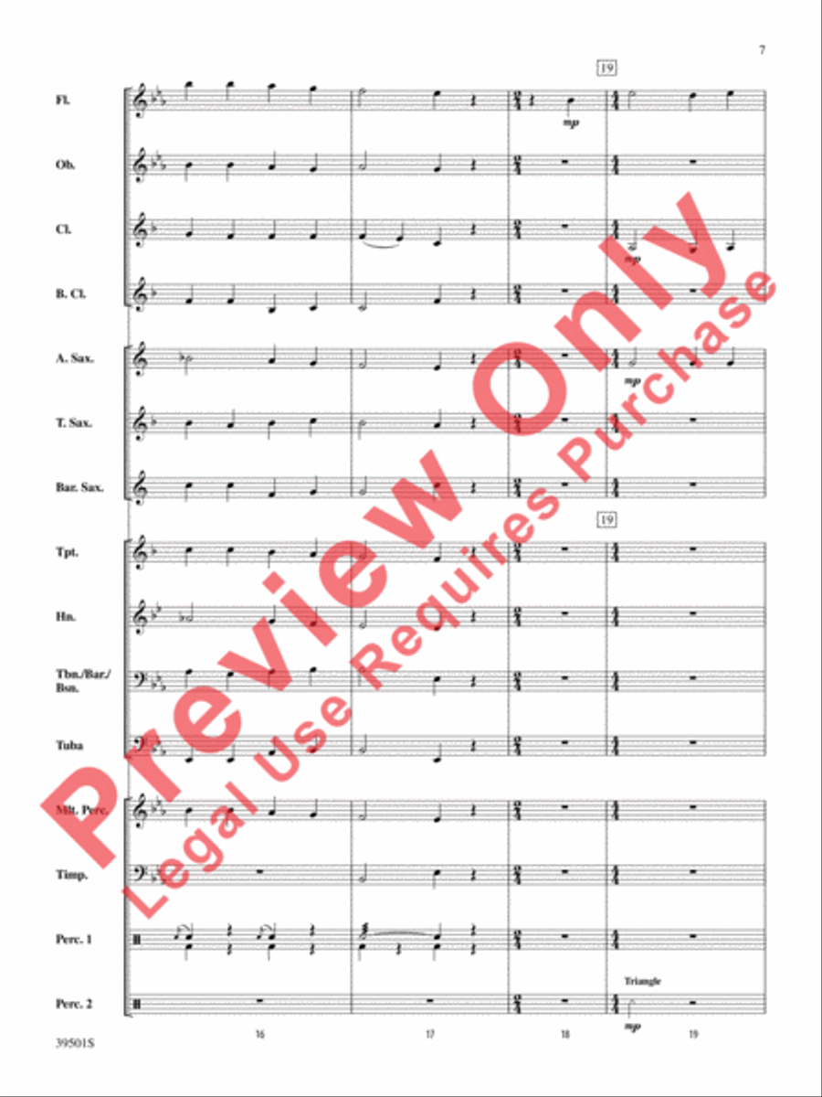 Marching Tune Concert Band scores gallery preview page 7