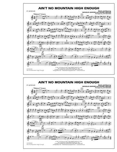 Ain't No Mountain High Enough - Eb Alto Sax