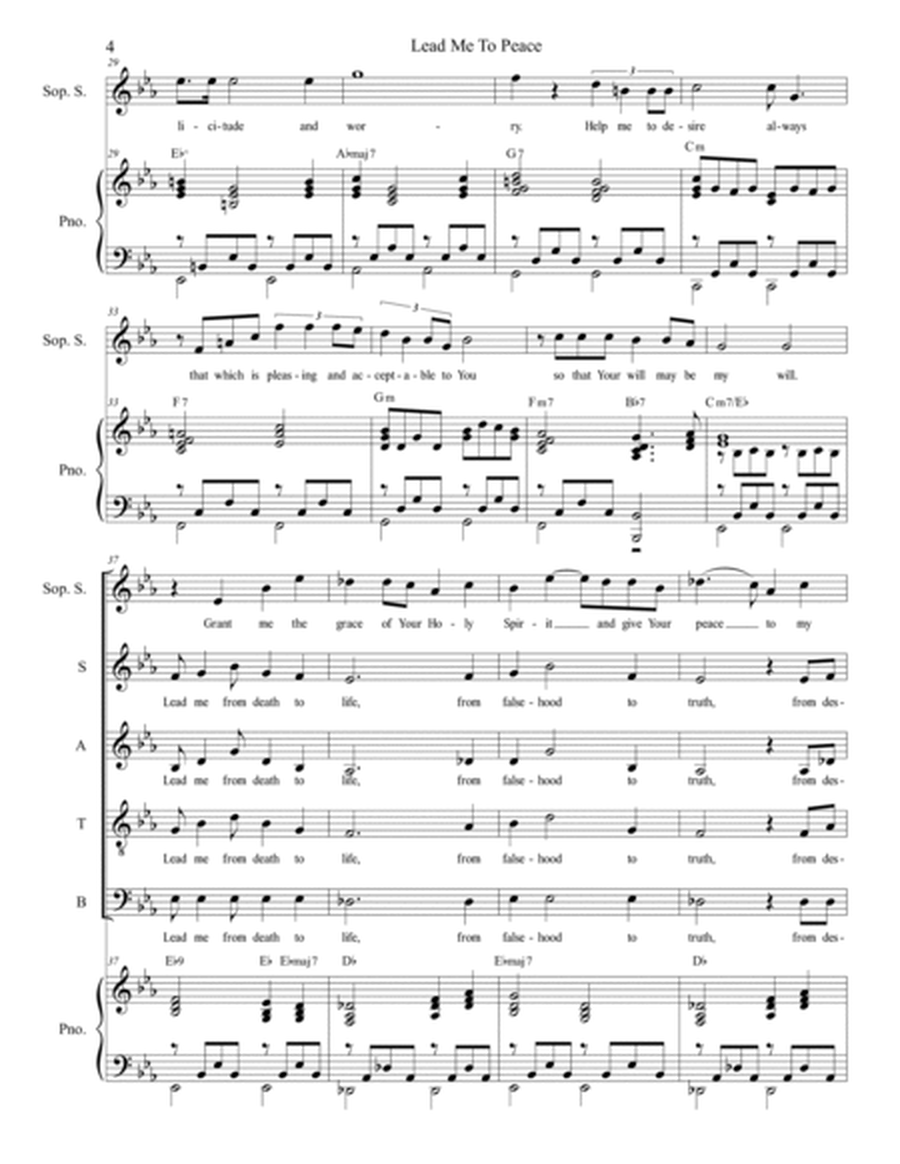 Lead Me To Peace (Soprano Solo and SATB Divisi) image number null