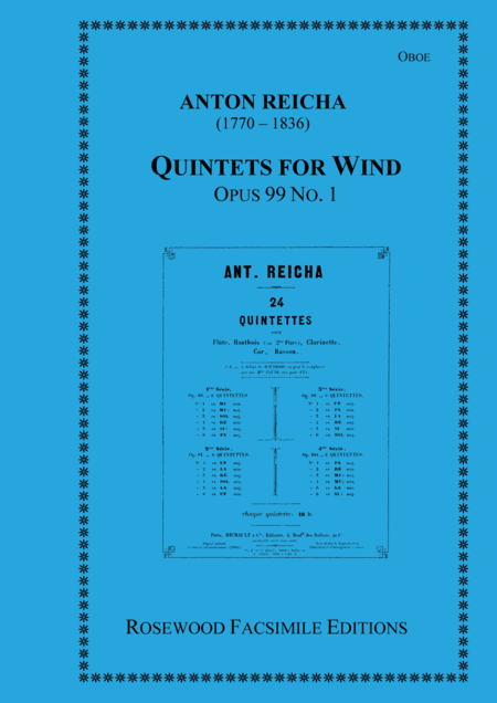 Anton Reicha : Wind Quintet, Op. 99, No. 1