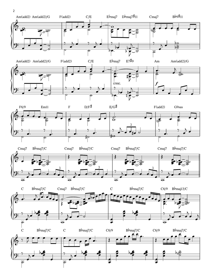 Do You Hear What I Hear [Jazz version] (arr. Brent Edstrom) Piano Solo scores gallery preview page 2
