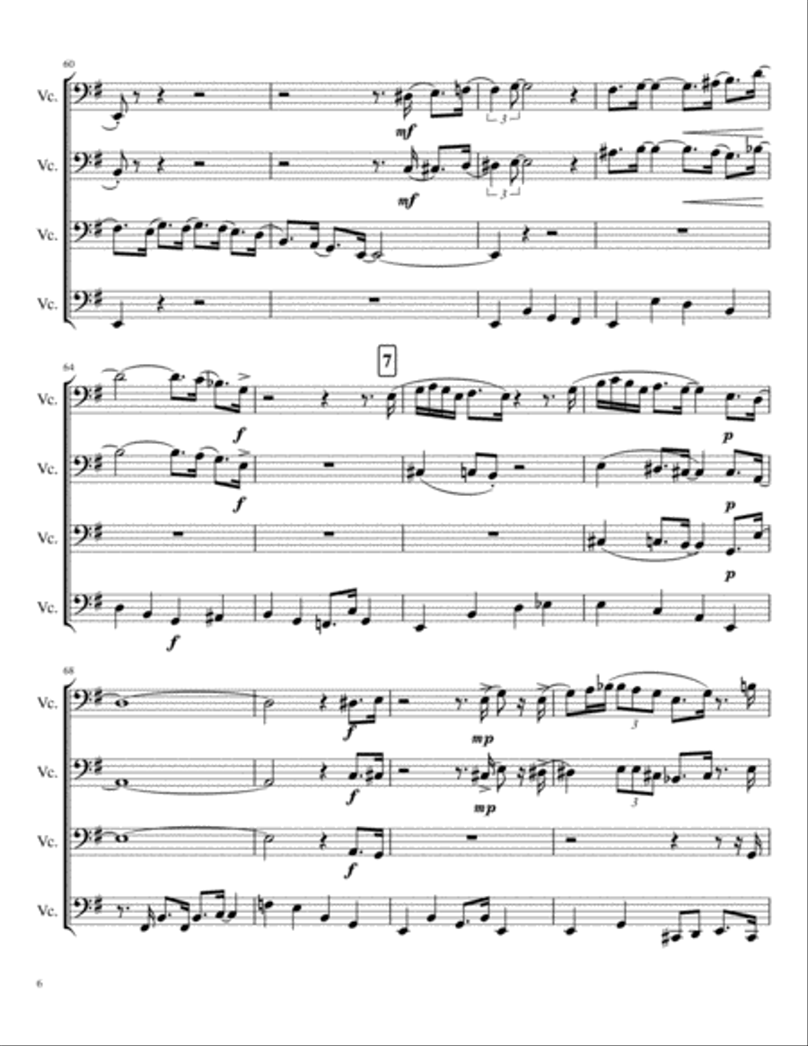 The Pink Panther from THE PINK PANTHER String Quartet scores gallery preview page 6