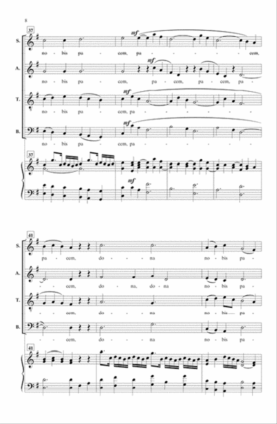 Dona Nobis Pacem - SATB 4-Part scores gallery preview page 7