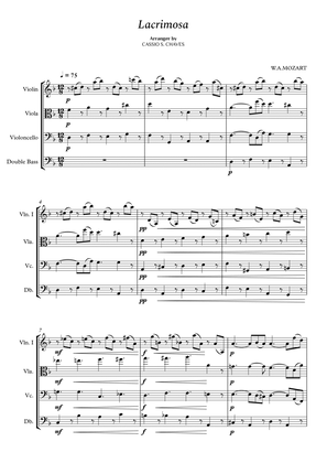Book cover for Mozart - Lacrimosa for String Quartet