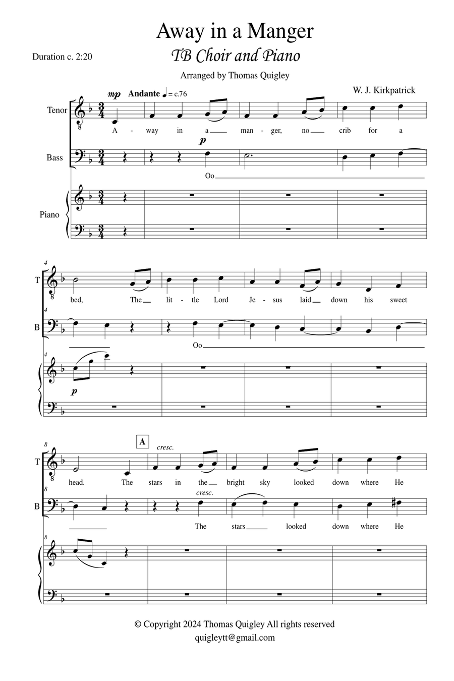 Away in a Manger Away in a Manger TB scores gallery preview page 2