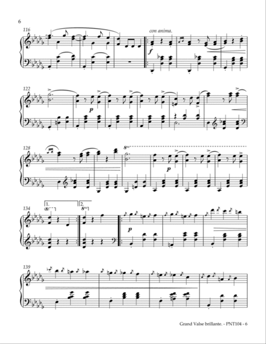 Grand Valse brillante in Eb major, Opus 18 Piano Method scores gallery preview page 6
