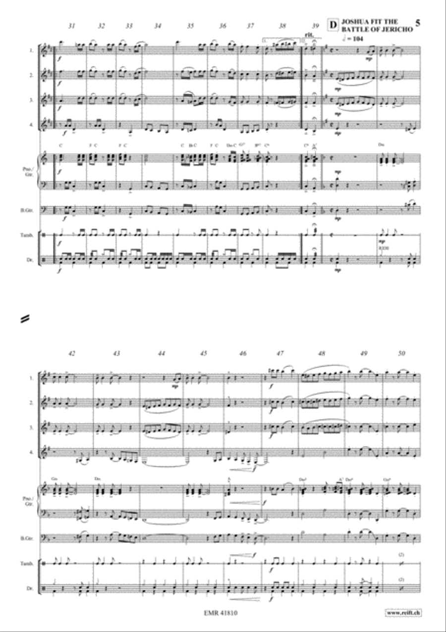 Fascinatin' Gospels Fascinatin' Gospels Clarinet scores gallery preview page 5