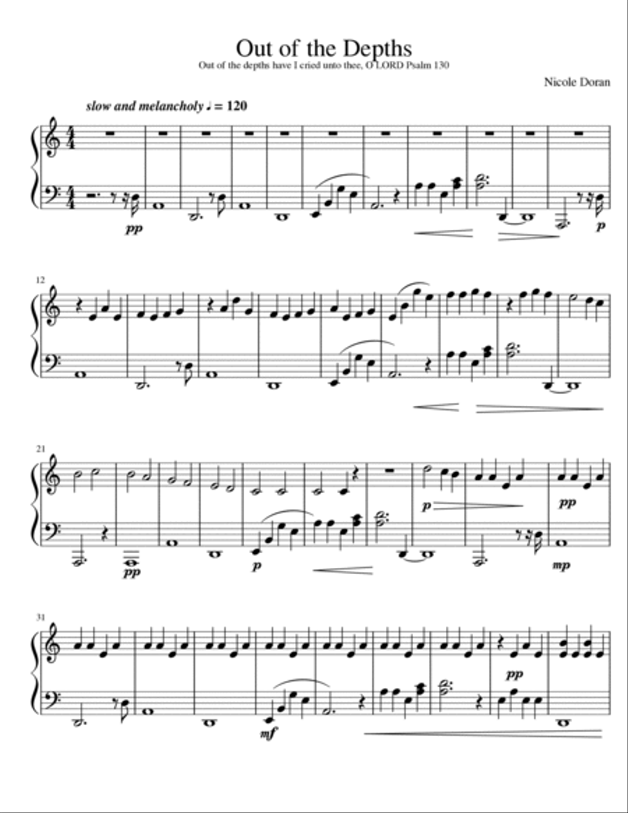 Out of the Depths Piano Solo scores gallery preview page 2