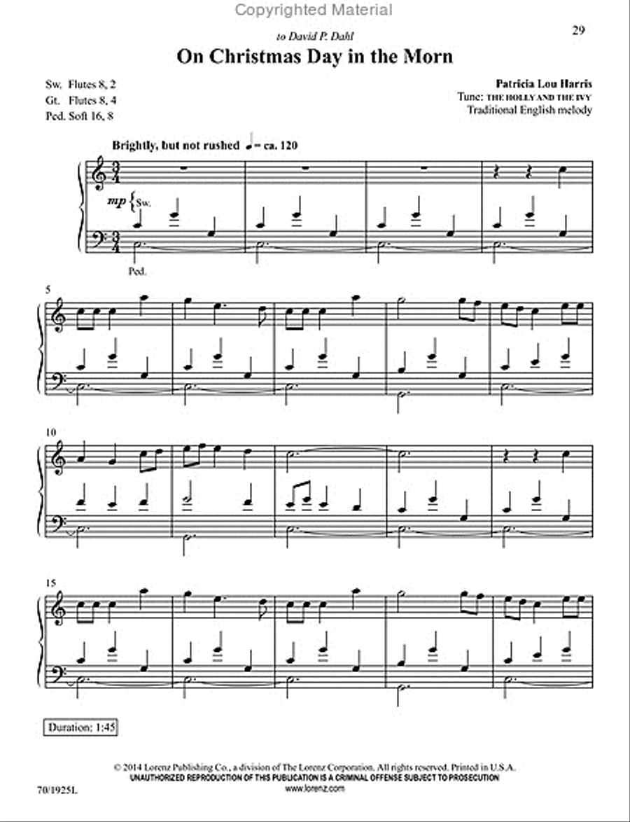 See Amid the Winter's Snow Organ Solo scores gallery preview page 16