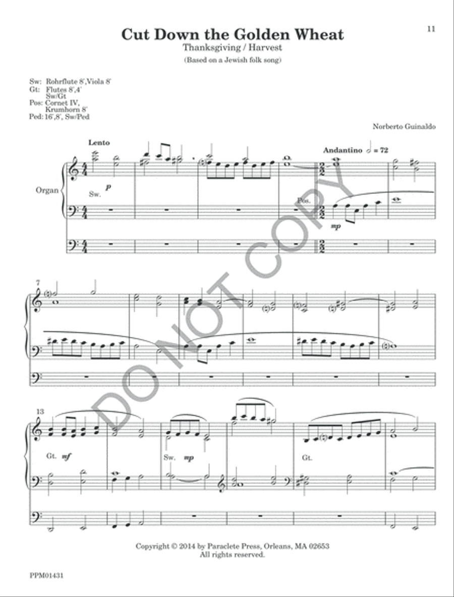 Thanksgiving and Harvest Thanksgiving and Harvest Organ scores gallery preview page 14