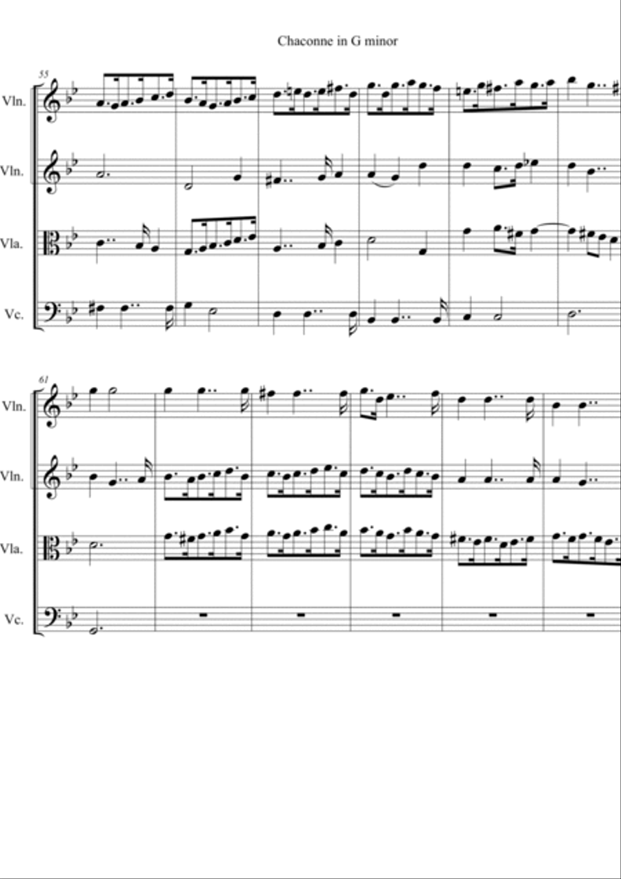 Chaconne in G minor for Strings Chamber Orchestra scores gallery preview page 6