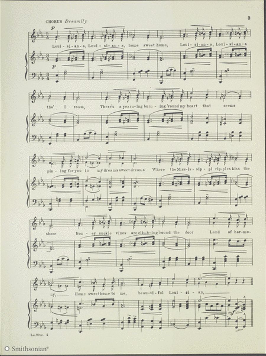 Louisiana Waltz Piano, Vocal scores gallery preview page 3