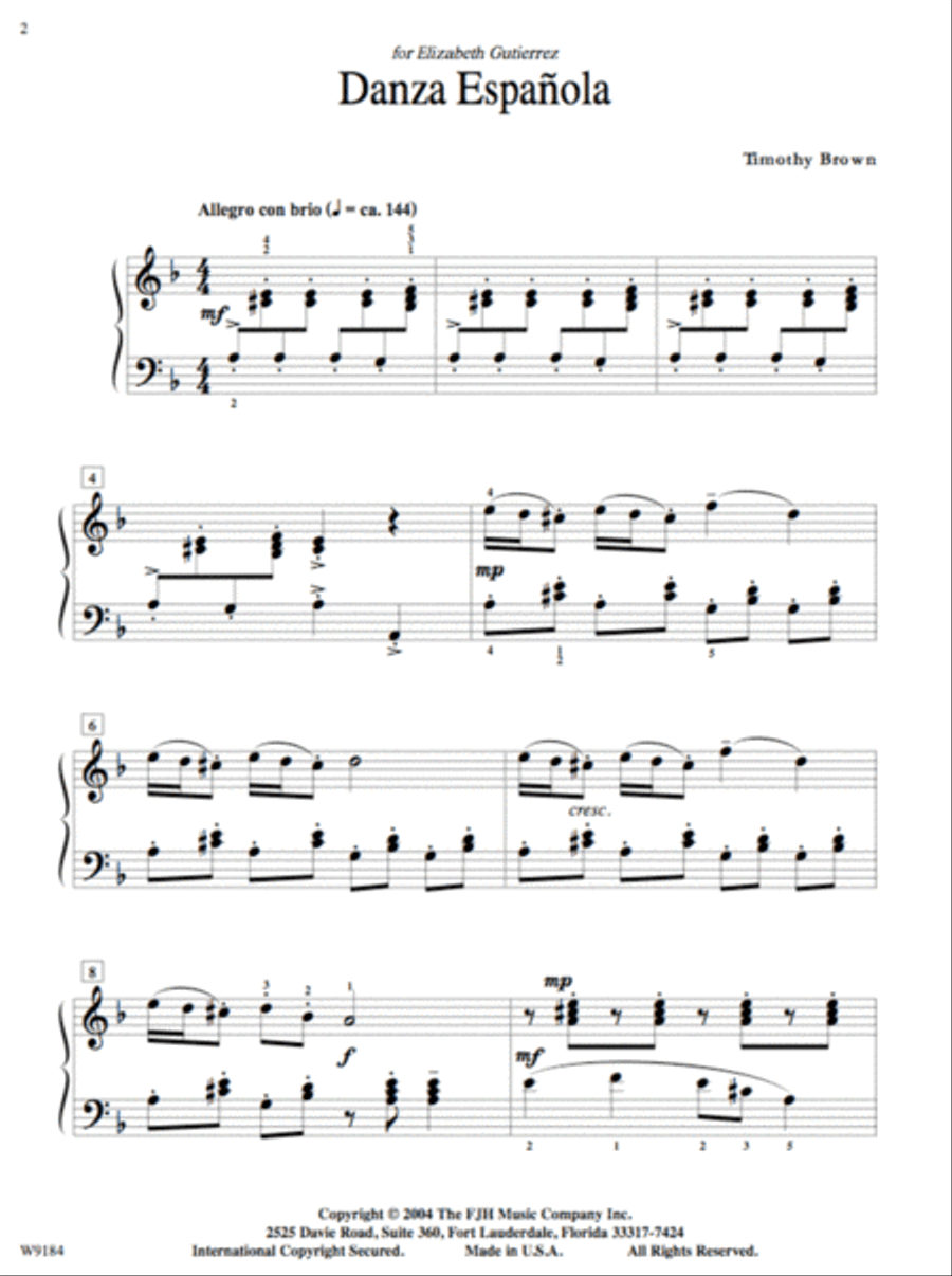 Danza Española Piano Solo scores gallery preview page 2