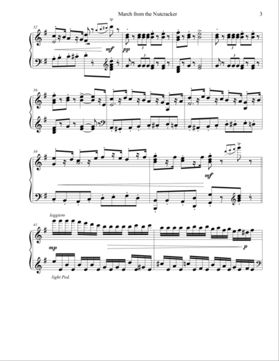 March from The Nutcracker Piano Solo scores gallery preview page 3