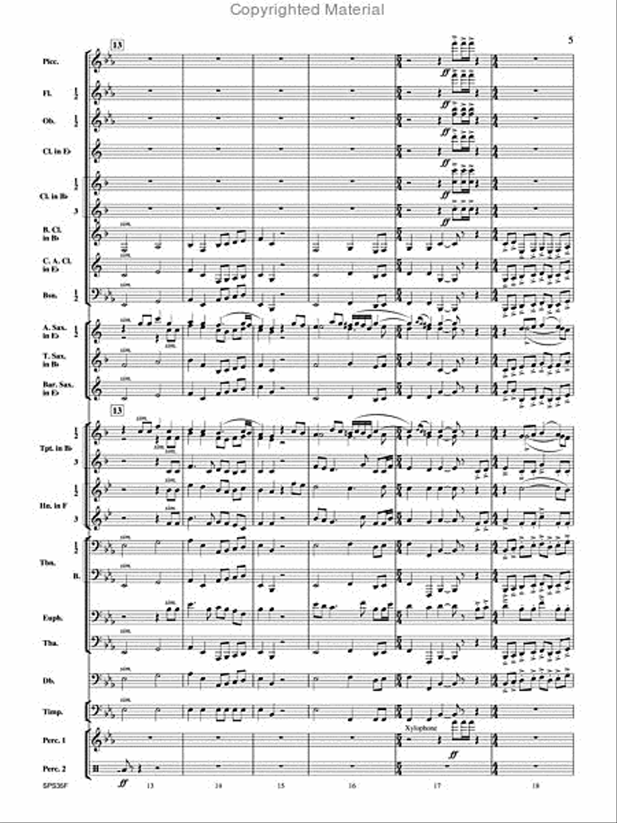Procession of the Academics Concert Band scores gallery preview page 6