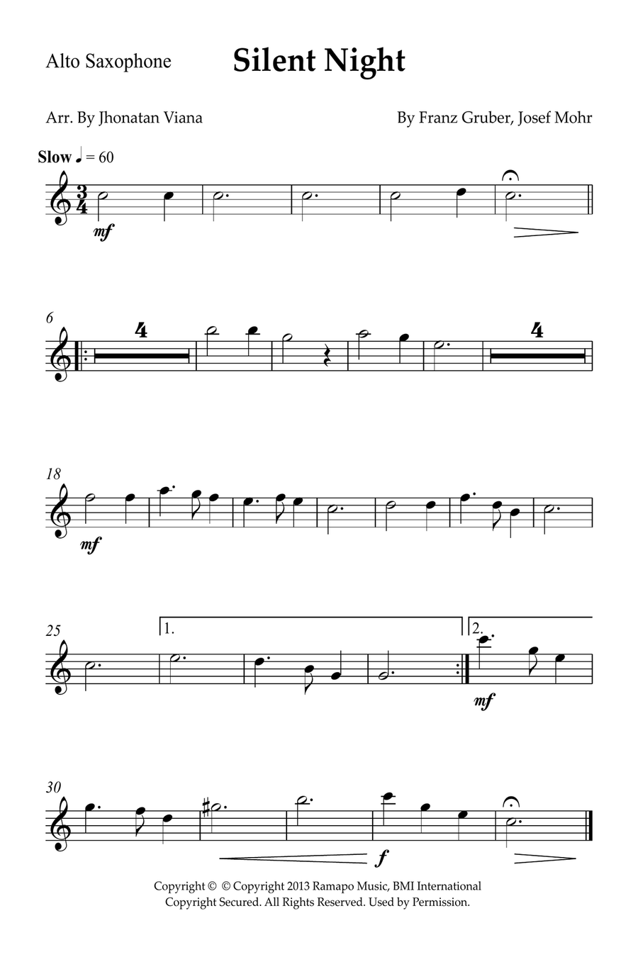 Silent Night Small Ensemble scores gallery preview page 5